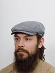 Кепка STETSON арт. 6382403 DRIVER CAP SILK/COTTON GLENCHECK (синий / бежевый)